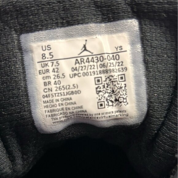 Jordan Lift Off Black Dark Concord Sneakers SIZE 8.5  AR430-040 - Picture 5 of 8